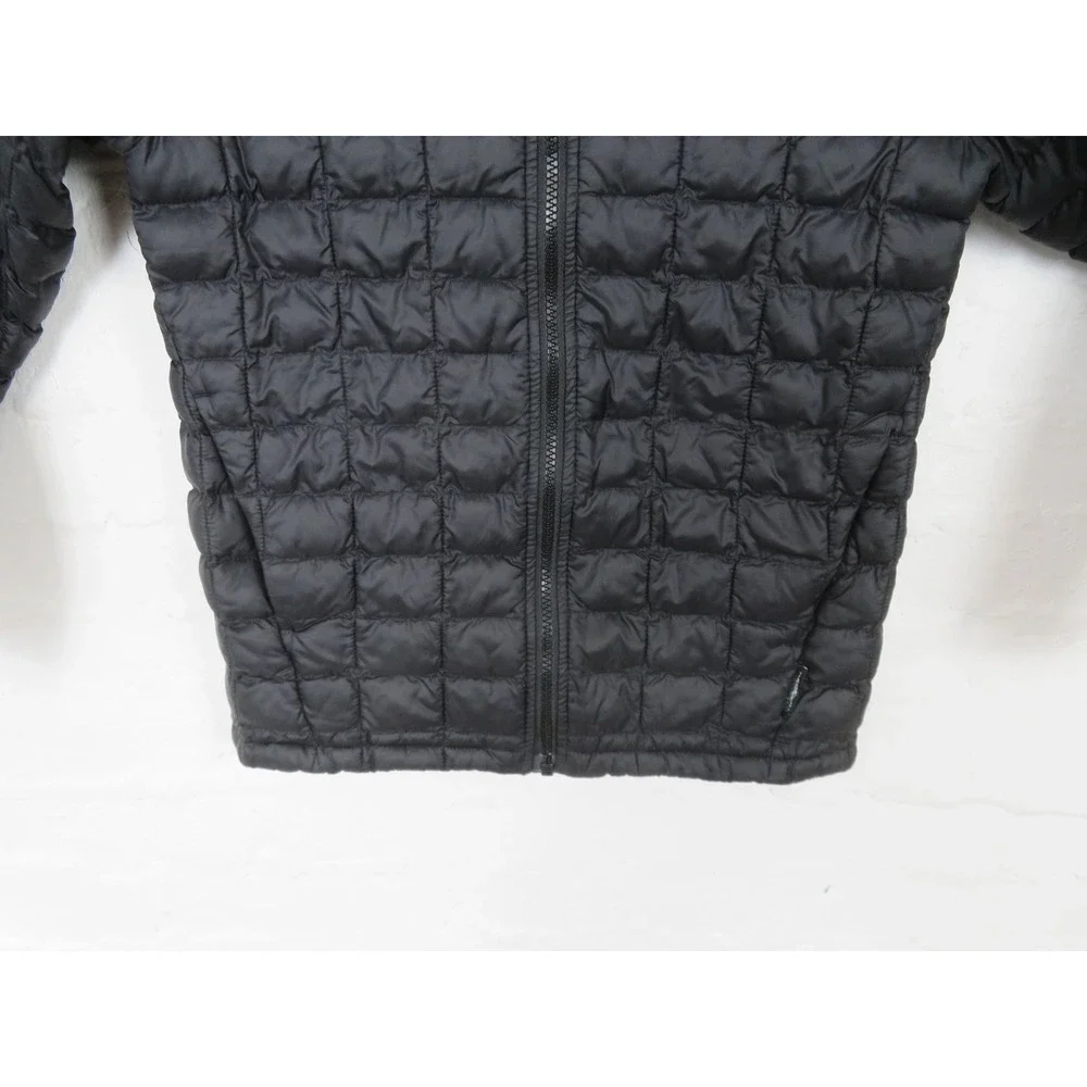The North Face ThermoBall Jacket Boys 10/12 Medium Black Hooded Puffer Winter